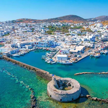 Villa Beautiful Paros 1 Bedroom Rock Private Jacuzzi & Garden View *